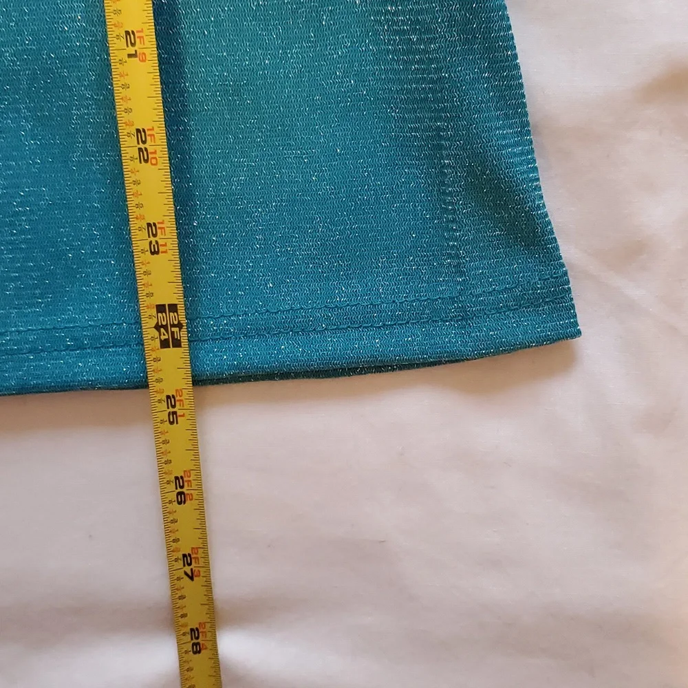 Elegant Teal Shimmering Top - Picture 10 of 10